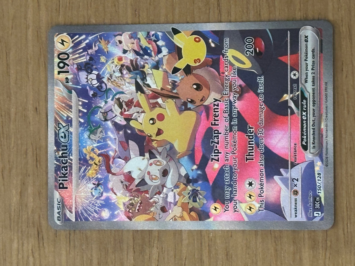 Pikachu ex 150/128 (30th Celebration)