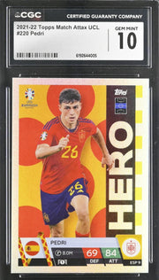 *Limited* Pedri, 220, ESP9, Topps, Match Attax UCL, CGC 10