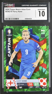 *Limited* Harry Kane, ENG18, Topps, Match Attax Euro, CGC 10