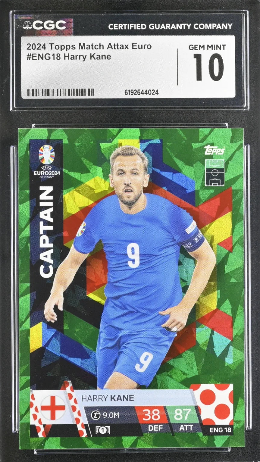 *Limited* Harry Kane, ENG18, Topps, Match Attax Euro, CGC 10