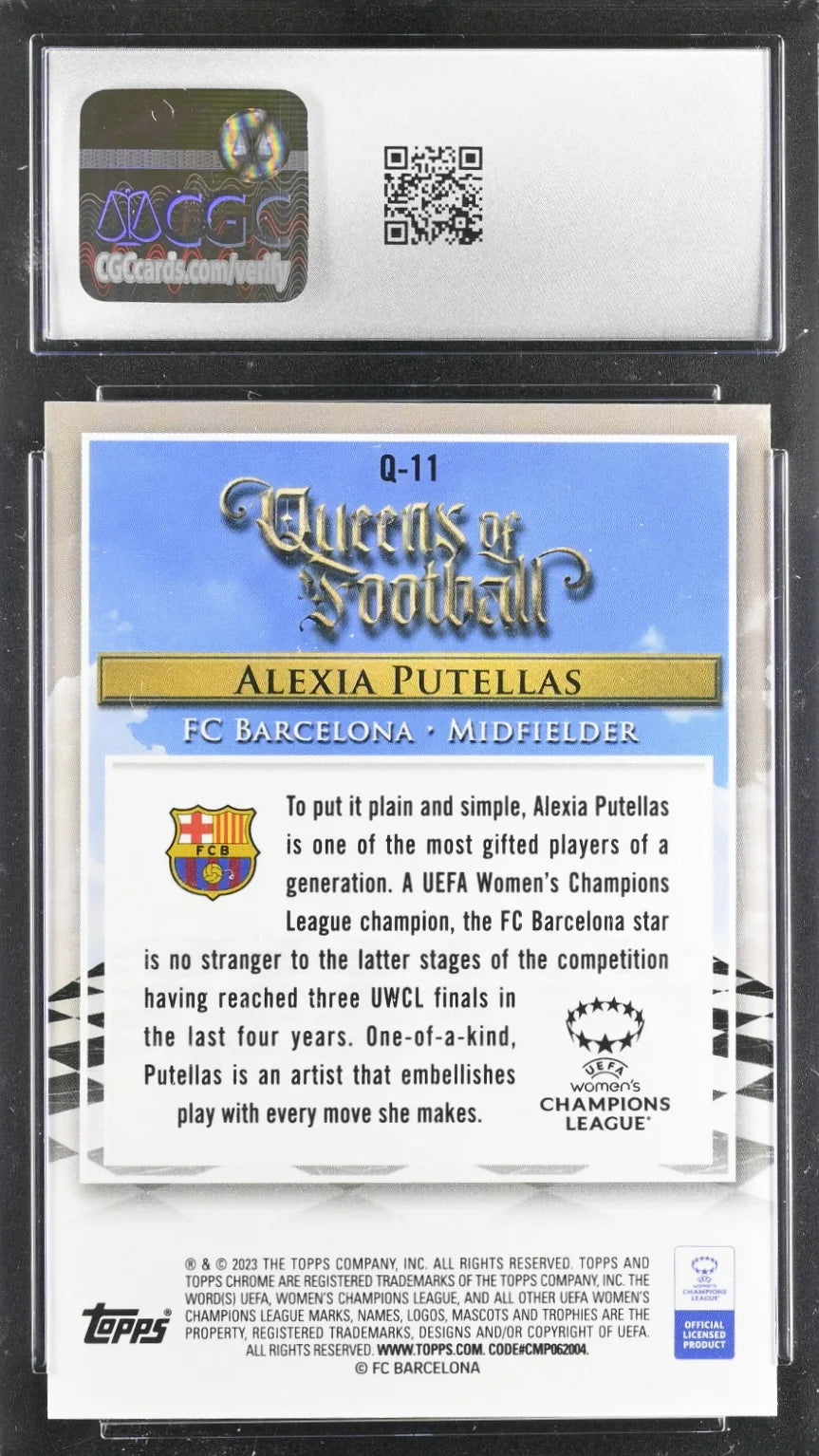 *Limited* Alexia Putellas, Q-11, Topps,  Chrome Women's UCL Queens of Football, CGC 10