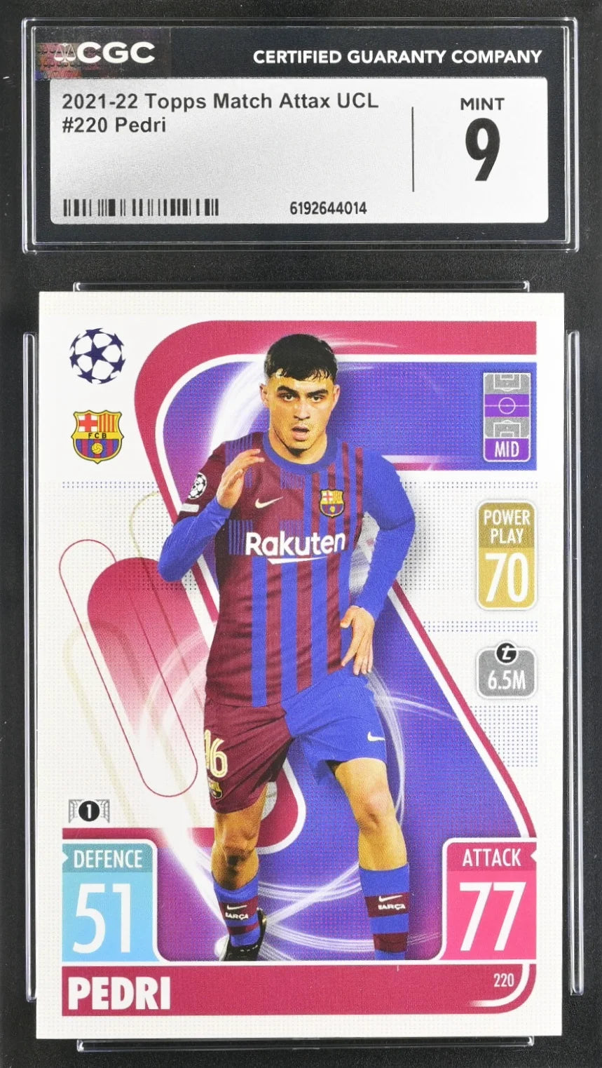 *Limited* Pedri, 220, Topps, Match Attax UCL, CGC 9