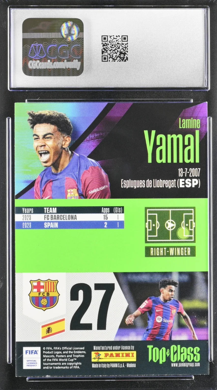*Limited* Lamine Yamal, 253, Panini Top Class, CGC 8.5