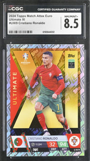 *Limited* Cristiano Ronaldo, UXI9, Topps, Match Attax Euro Ultimate XI, CGC 8.5