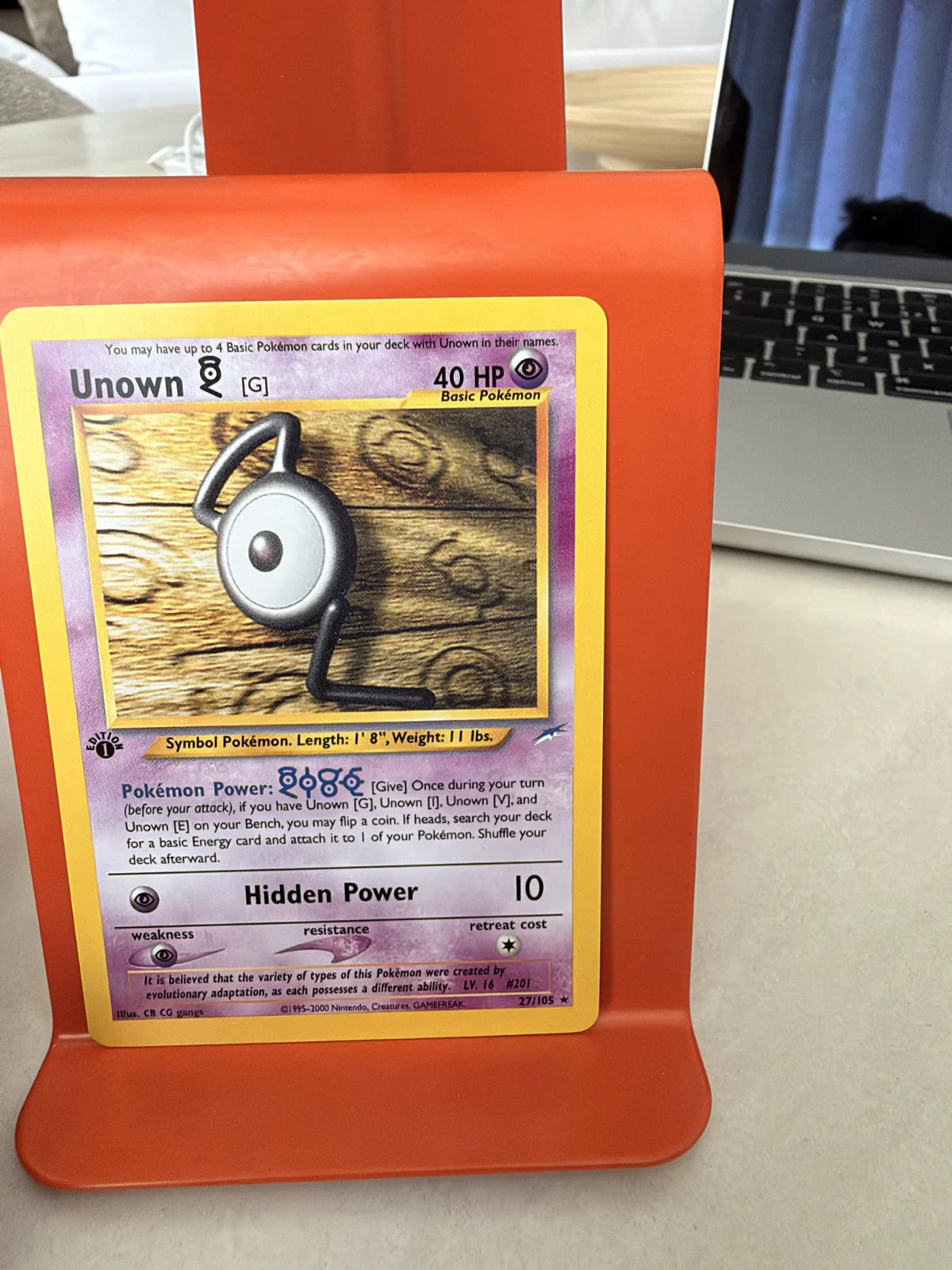 Unown [G] 27 · Neo Destiny - 1st Edition Vintage