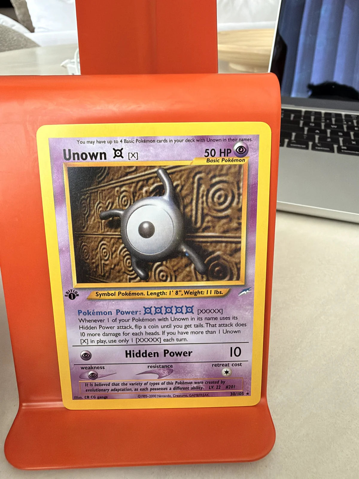 Unown [X] 30 · Neo Destiny - 1st Edition Vintage
