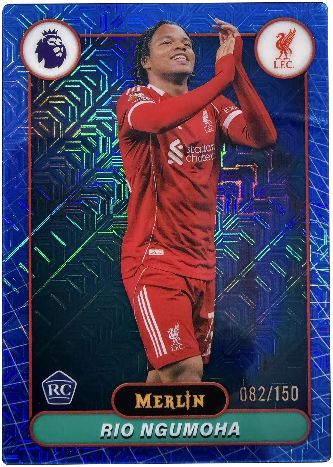 Rio Ngumoha RC Blue Mojo 082/150 – Topps Merlin Premier League 25/26