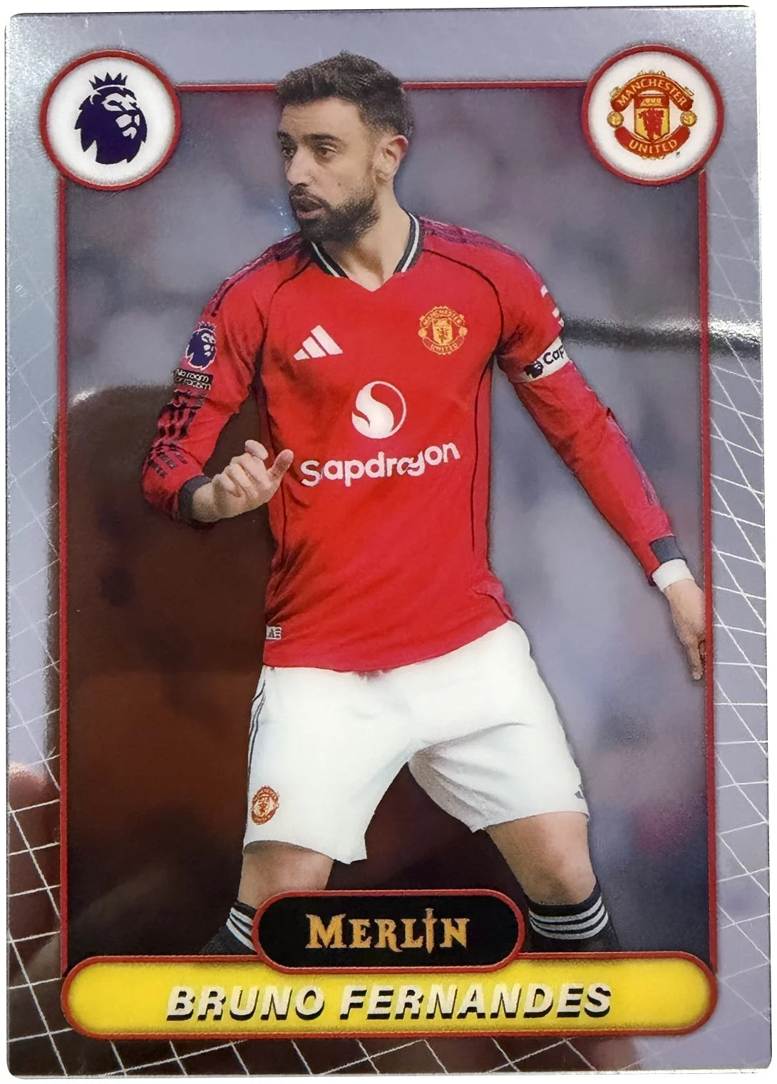 Bruno Fernandes #134 Lot x3 (Base, Refractor, Mojo) – Topps Merlin Premier League 25/26