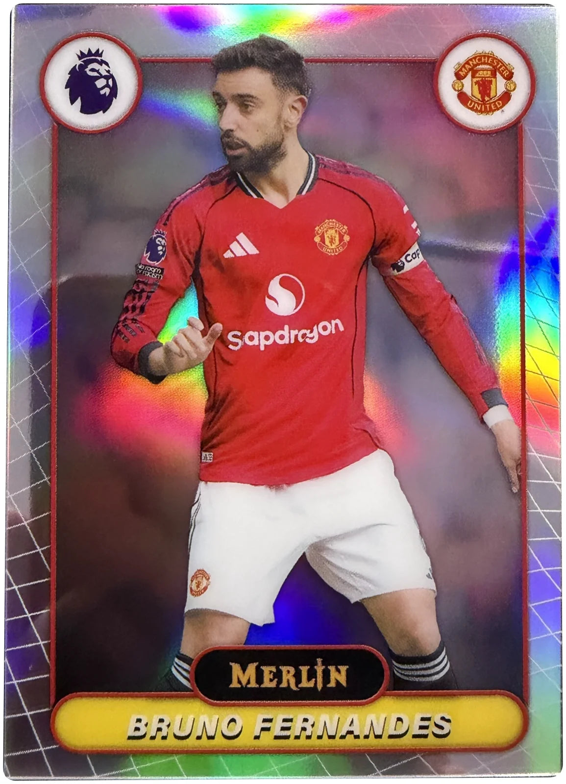 Bruno Fernandes #134 Lot x3 (Base, Refractor, Mojo) – Topps Merlin Premier League 25/26