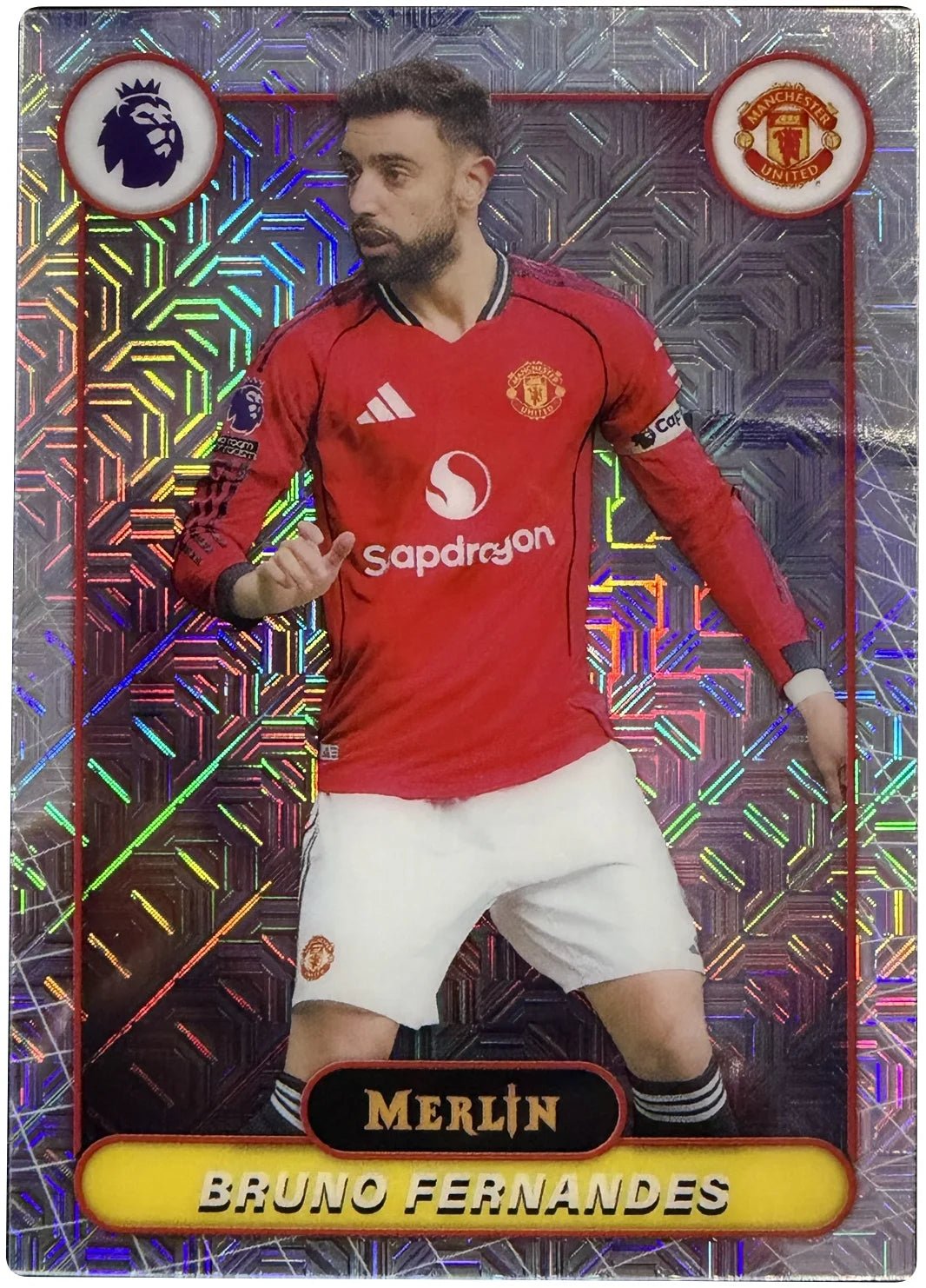 Bruno Fernandes #134 Lot x3 (Base, Refractor, Mojo) – Topps Merlin Premier League 25/26