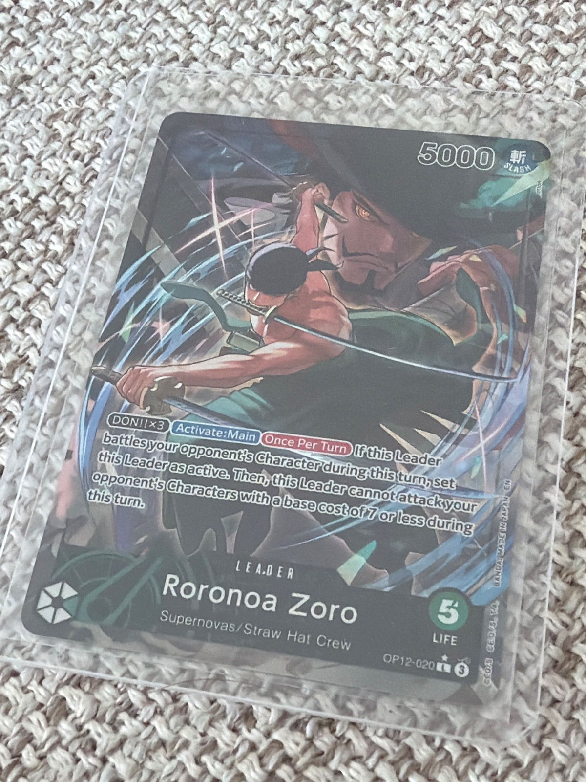 Roronoa Zoro (020) (Alternate Art) OP12-020 (Legacy of the Master)