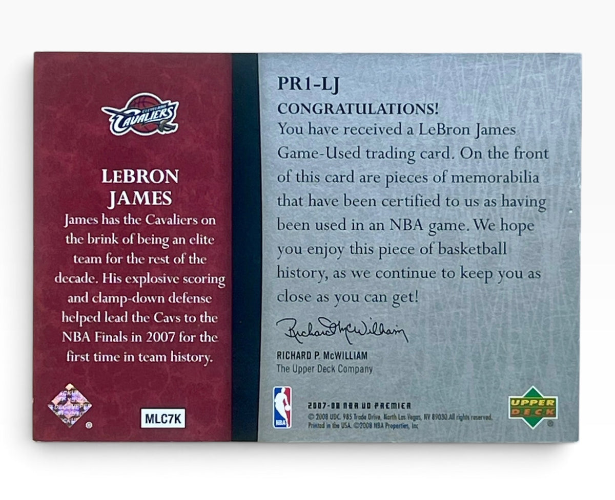2007-08 Upper Deck Premier LeBron James Premier Patch 2 /15