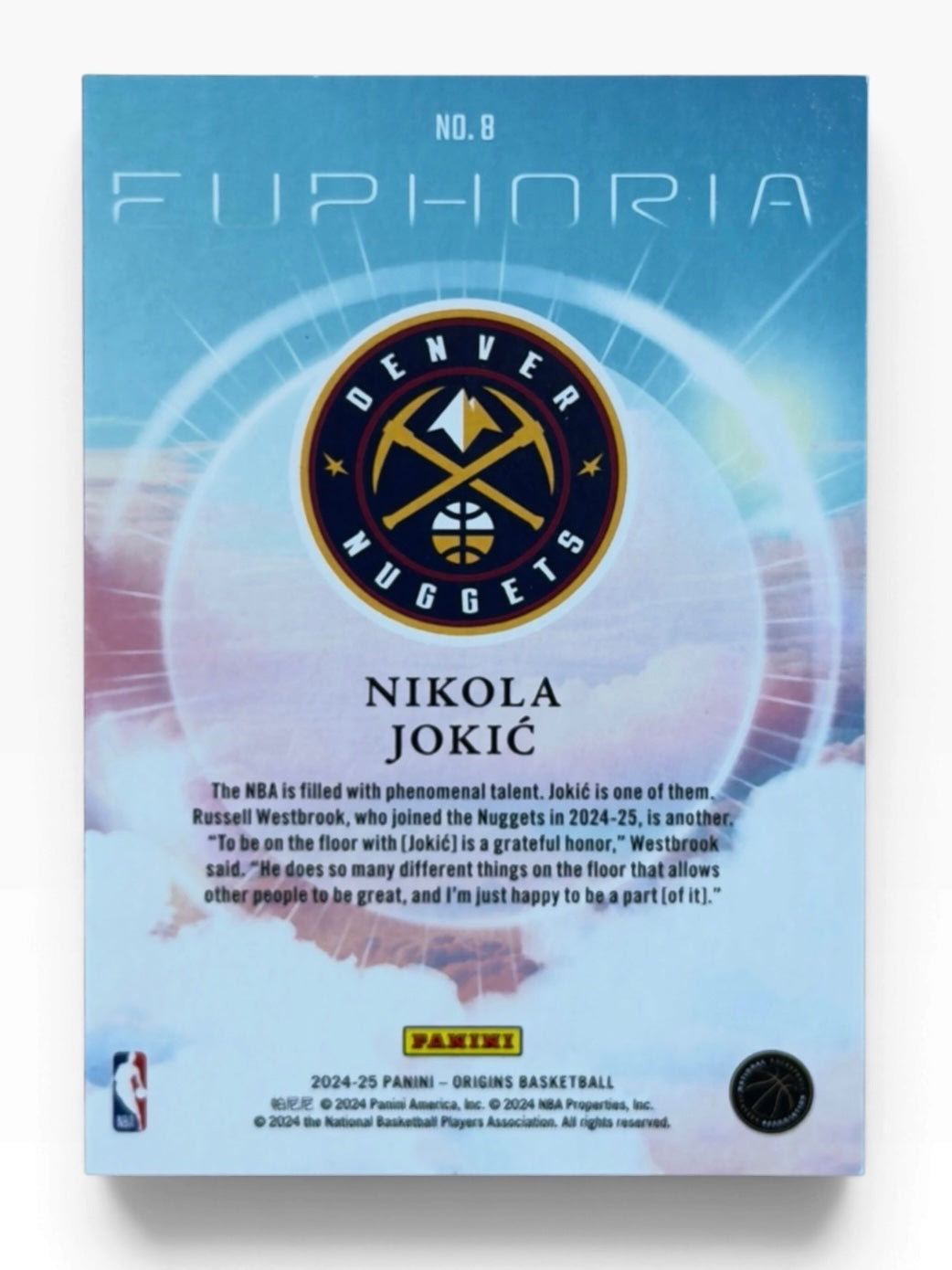 2024-25 Panini Origins Nikola Jokic Euphoria