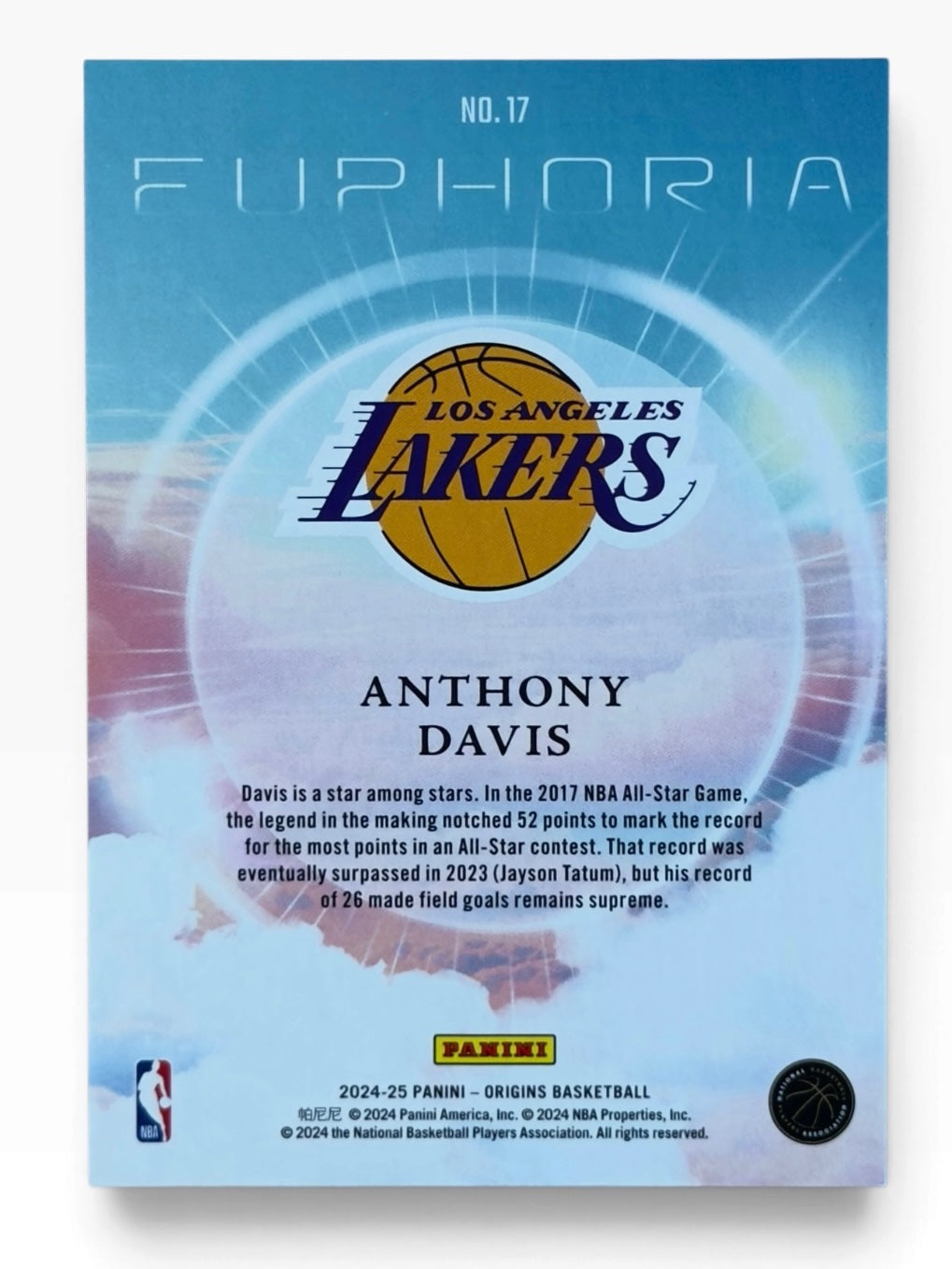 2024-25 Panini Origins Anthony Davis Euphoria