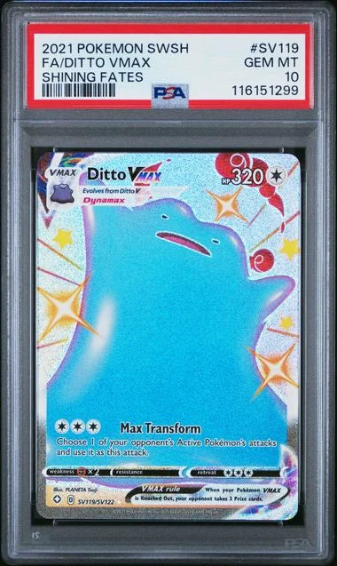 Ditto VMAX SV119/SV122 (Shining Fates: Shiny Vault) — PSA 10