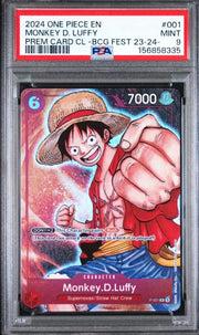 2024 One Piece Monkey D. Luffy P-001 BANDAI CARD GAMES Fest 23-24 EN PSA 9
