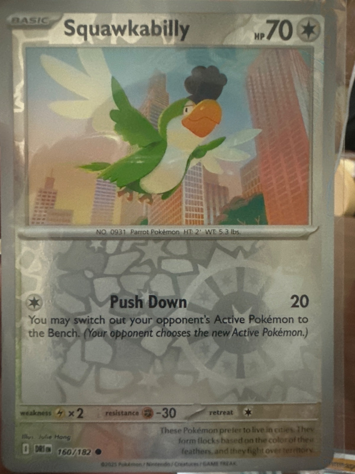 Squawkabilly 160/182 · Reverse Holofoil (Destined Rivals)