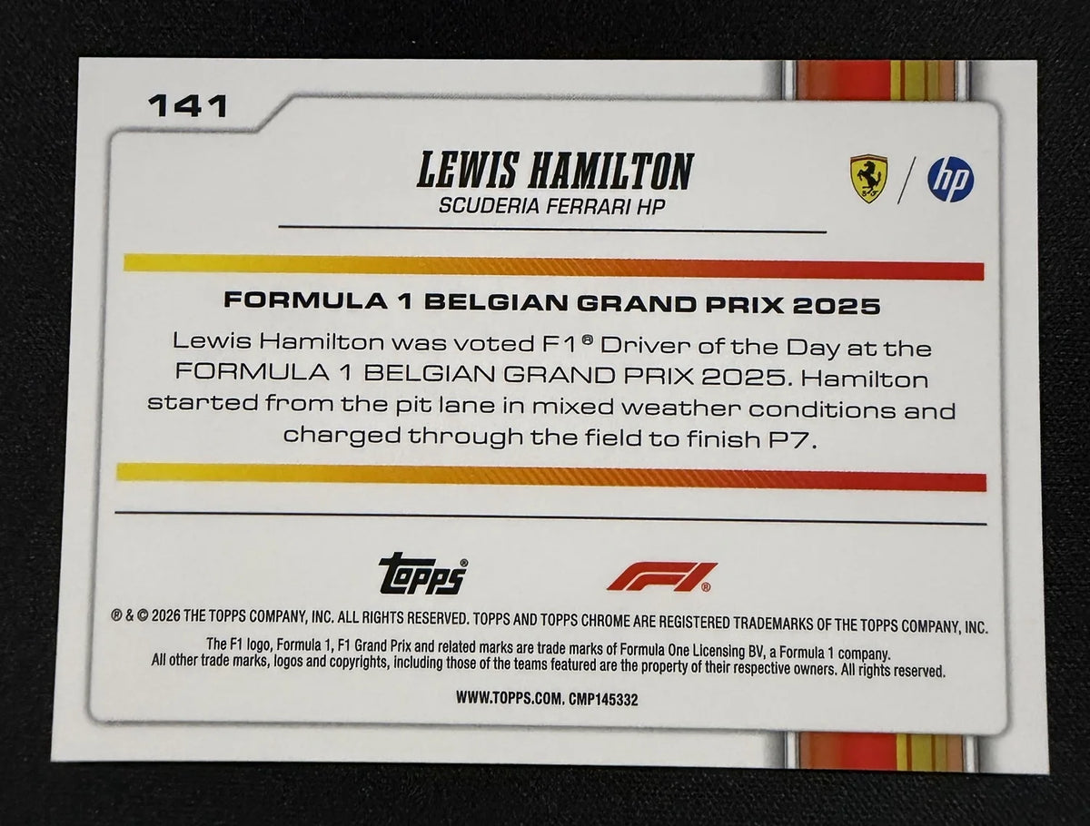 Lewis Hamilton #141 Grand Prix Driver of the Day – Topps Chrome F1 2026