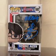 Sosuke Aizen Funko Pop; Signed By Japanese VA Show Hayami W/ QUOTE; BLEACH