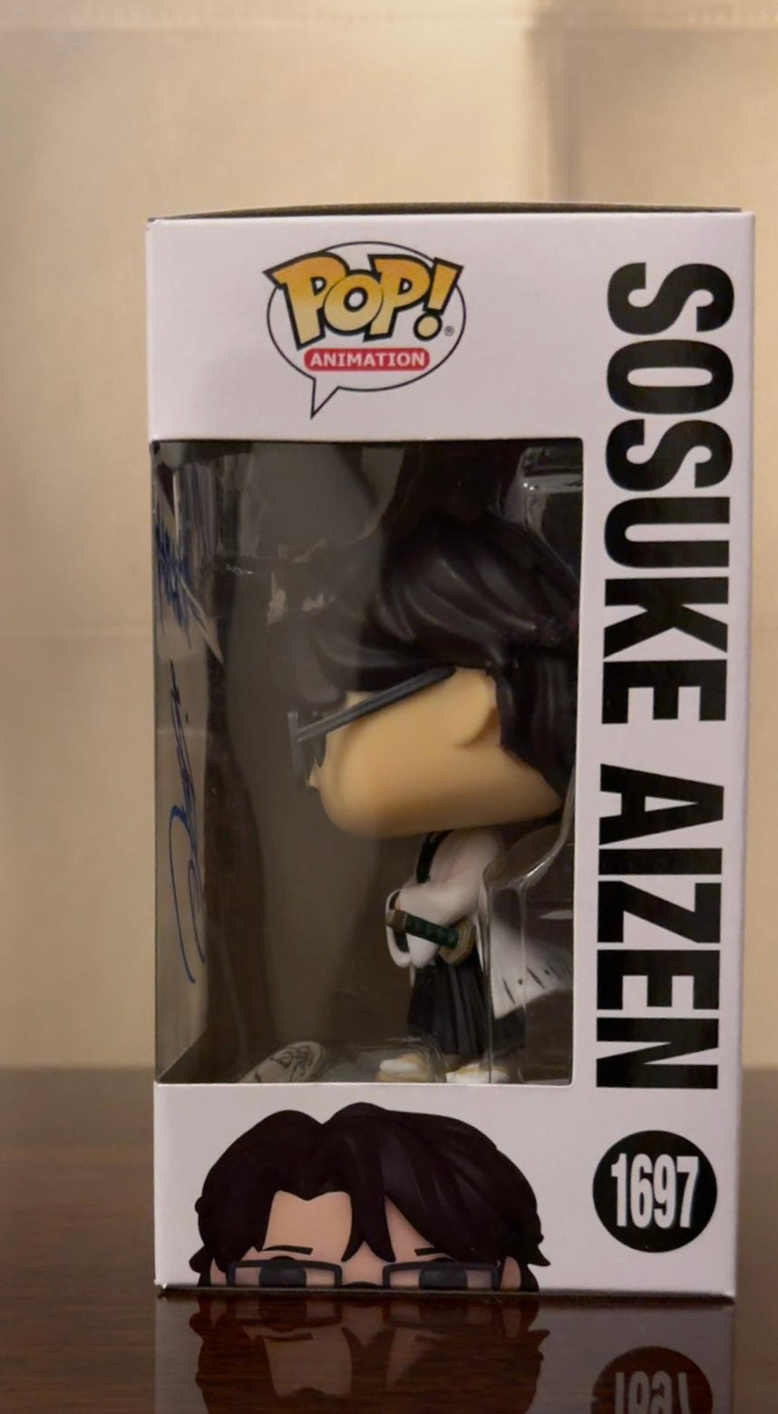 Sosuke Aizen Funko Pop; Signed By Japanese VA Show Hayami W/ QUOTE; BLEACH