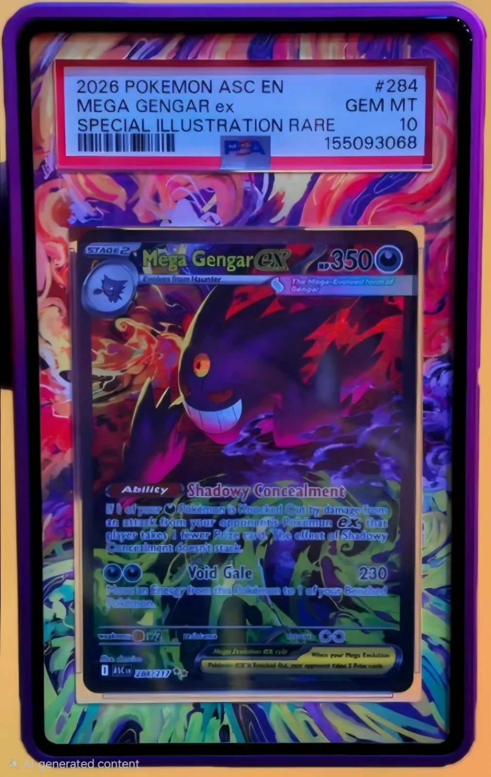 Mega Gengar ex 284/217 (Ascended Heroes) — PSA 10