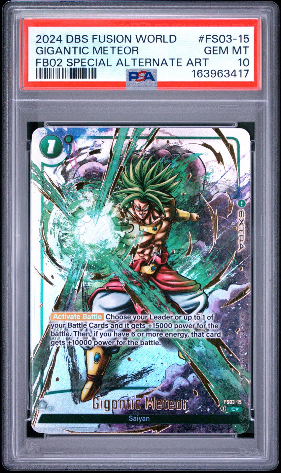 Gigantic Meteor (Alternate Art) FS03-15 (Awakened Pulse Alternate Art Reprints) — PSA 10