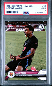2024-25 Topps Now UEFA Champions League Lamine Yamal #17 PSA 9