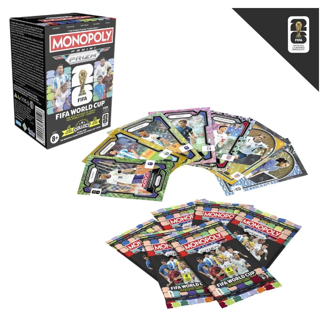 2026 Monopoly Panini Prizm FIFA World Cup - Sealed - Each box contains 6 packs × 4 cards