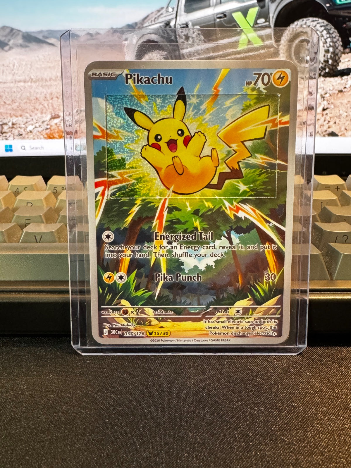 Pikachu 037/128 (30th Celebration) with Extended Art