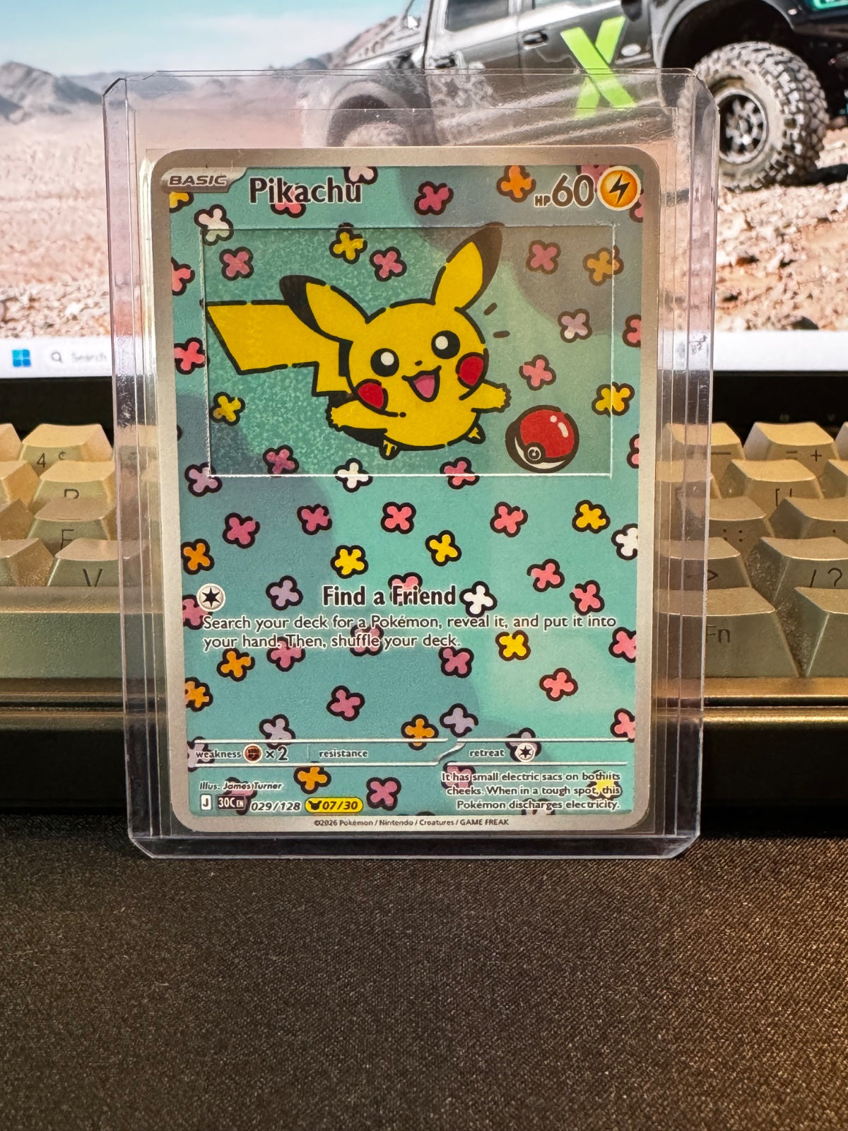 Pikachu 029/128 (30th Celebration) with Extended Art