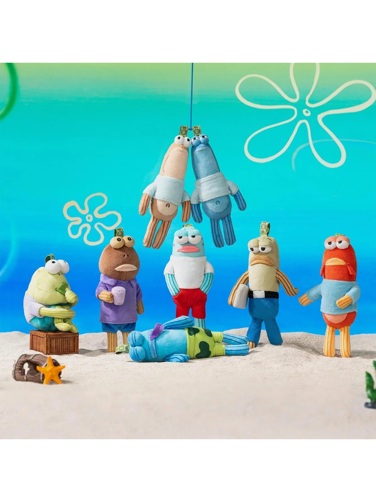 SpongeBob Bikini Bottom Buddies Plush Keychain – Random Design