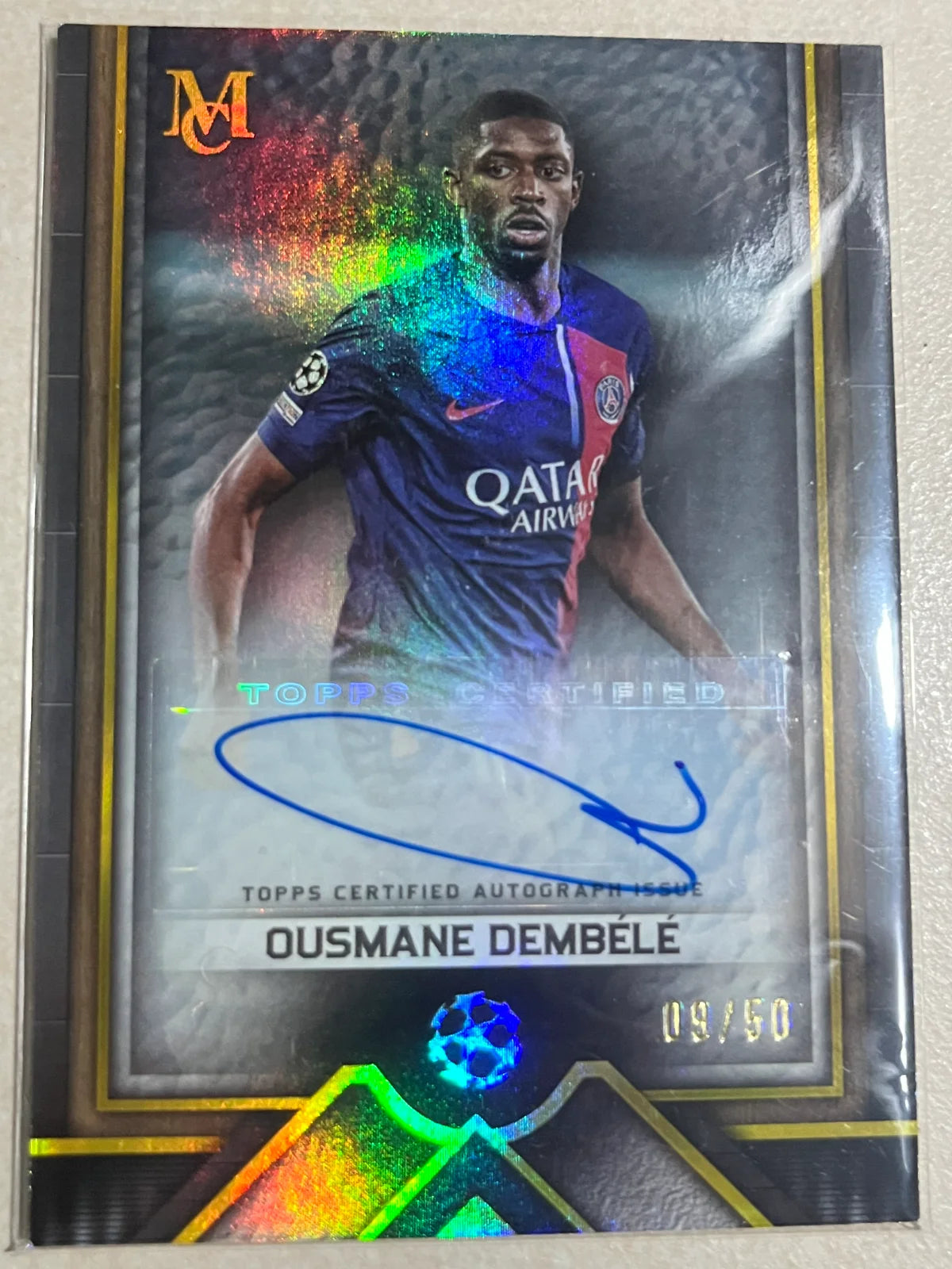 2023-24 Topps Museum Collection UCL - Ousmane Dembele /50 Auto Gold