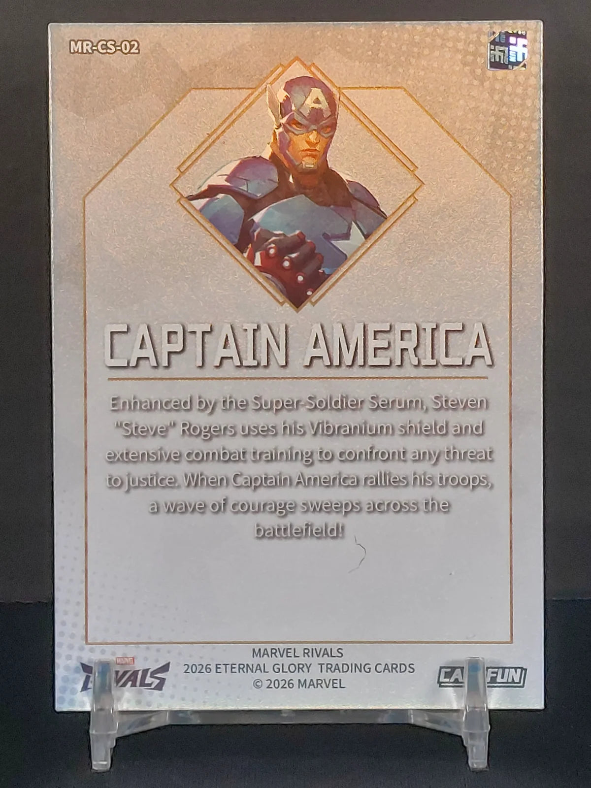 CAPTAIN AMERICA (SILVER) #MR-CS-02 - 2026 CardFun Marvel Rivals: Eternal Glory, Silver Hero Roles Series