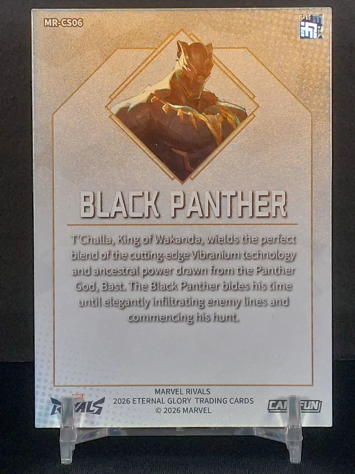 BLACK PANTHER (SILVER) #MR-CS-06 - 2026 CardFun Marvel Rivals: Eternal Glory, Silver Hero Roles Series