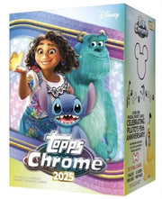 2025 Topps Chrome Disney Factory-Sealed Value Blaster Box. Includes 7 packs with 4 cards each, for 28 cards total