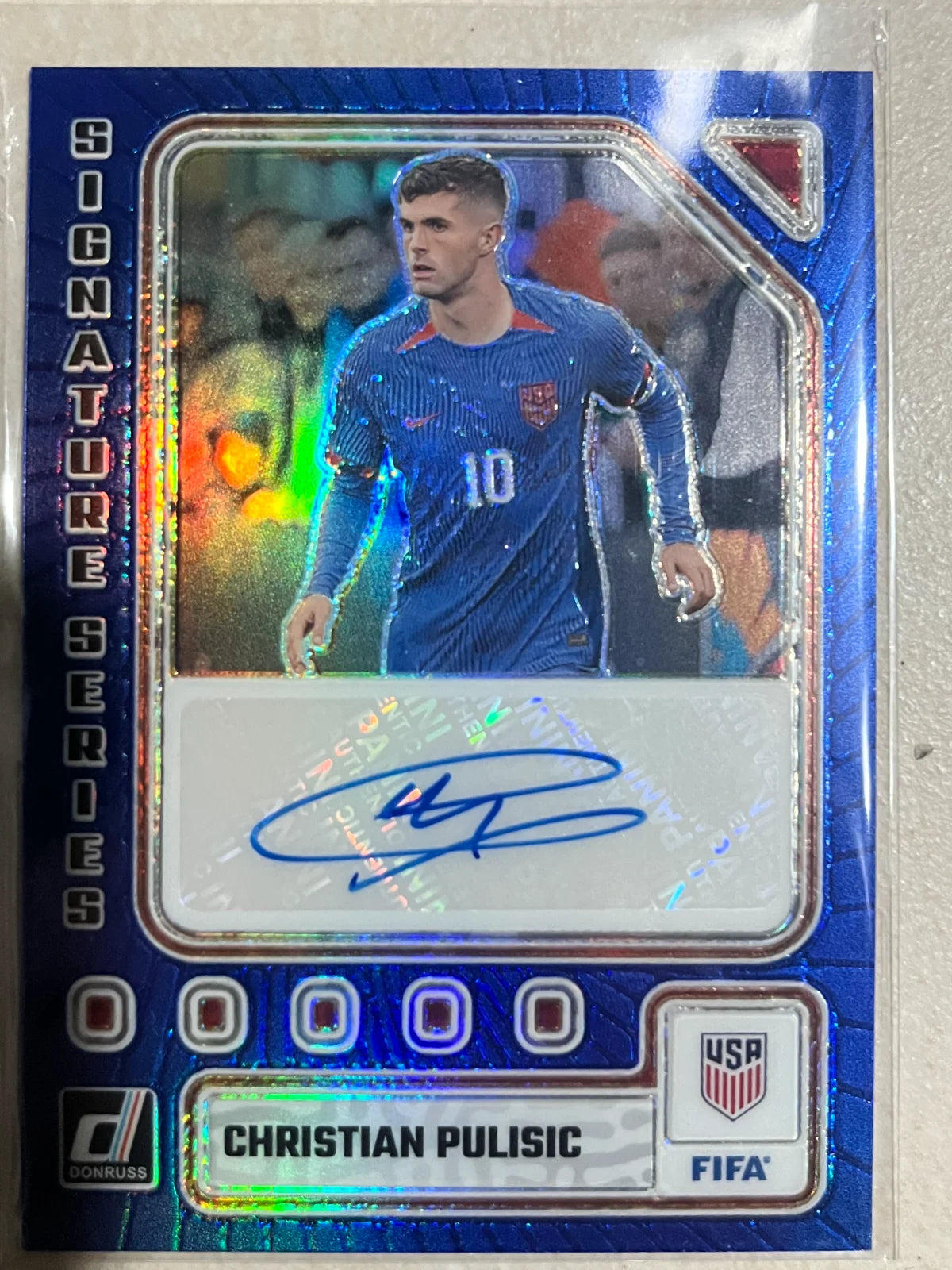 2023 PANINI DONRUSS SOCCER BLUE SIGNATURE SERIES CHRISTIAN PULISIC AUTO /99