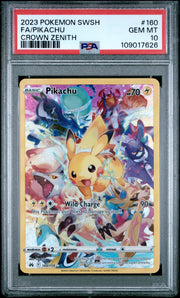 Pikachu (Secret) 160/159 (Crown Zenith) — PSA 10