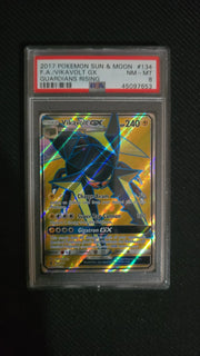 Vikavolt GX (Full Art) 134/145 (Guardians Rising) — PSA 8