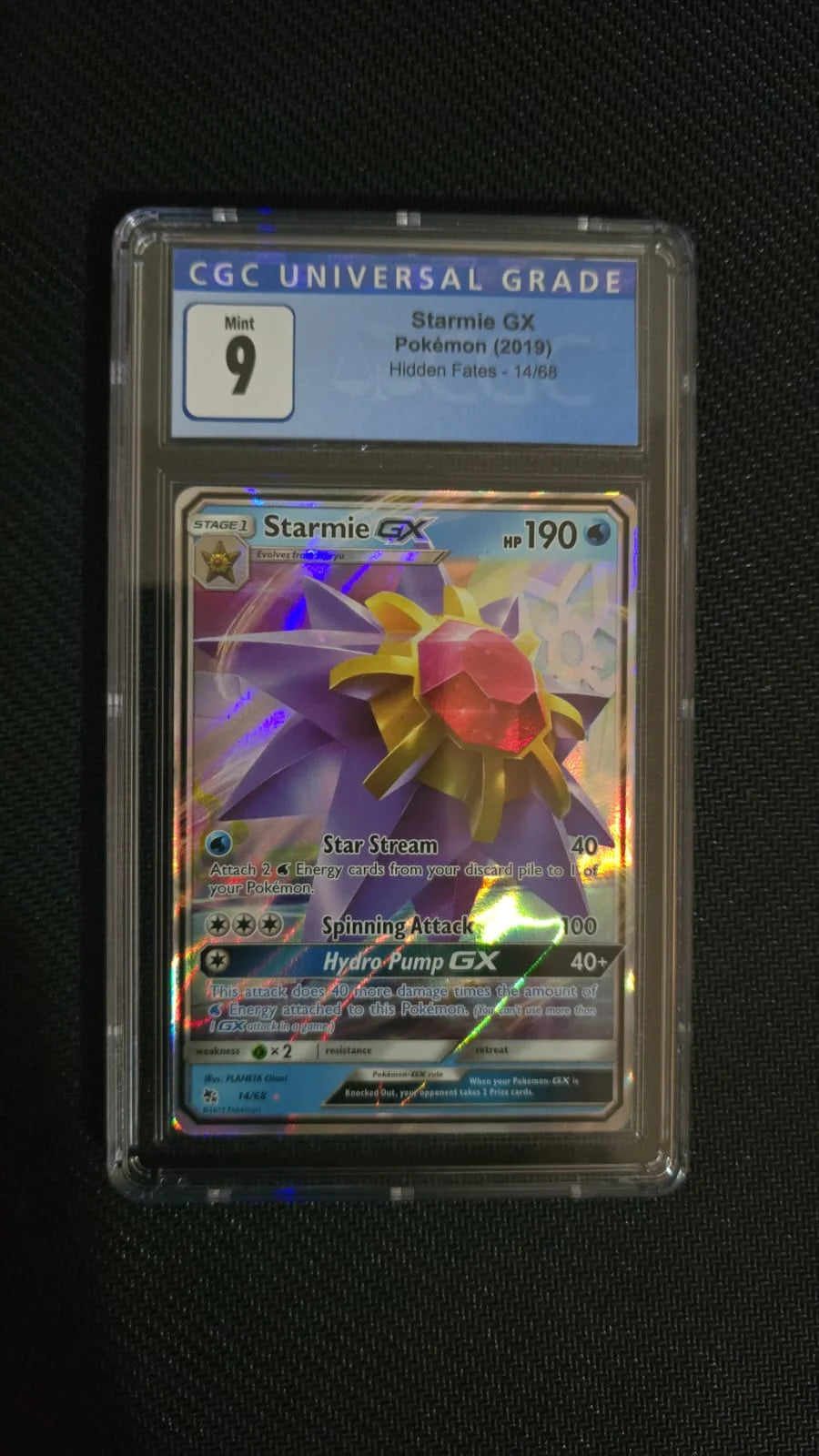 Starmie GX 14/68 (Hidden Fates) — CGC 9