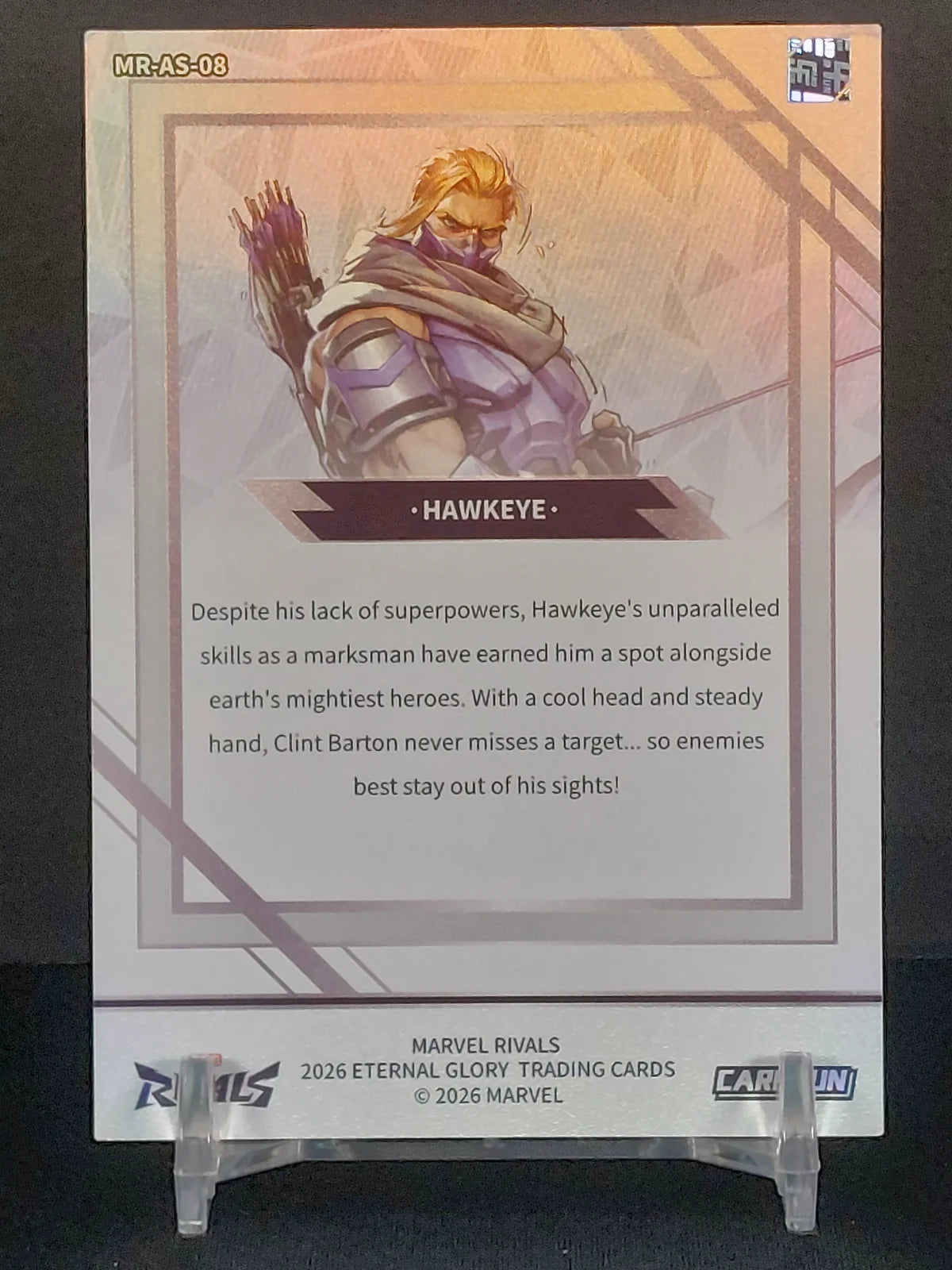 HAWKEYE (SILVER) #MR-AS-08 - 2026 CardFun Marvel Rivals: Eternal Glory