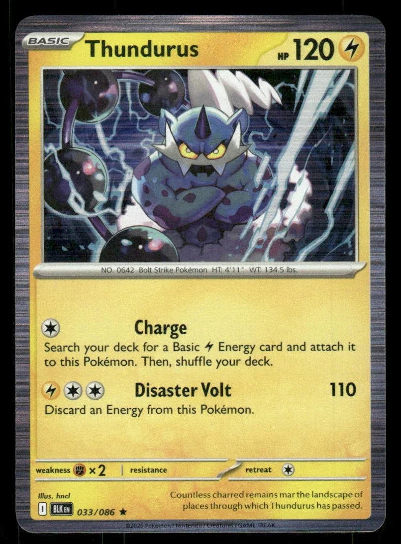 Thundurus 033/086 · Holofoil (Black Bolt)
