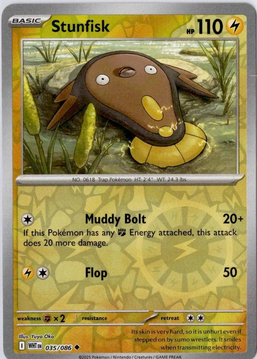 Stunfisk 035/086 · Reverse Holofoil (White Flare)