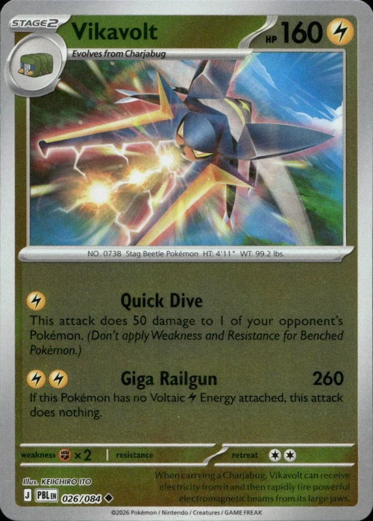 Vikavolt 026/084 · Reverse Holofoil (Pitch Black)