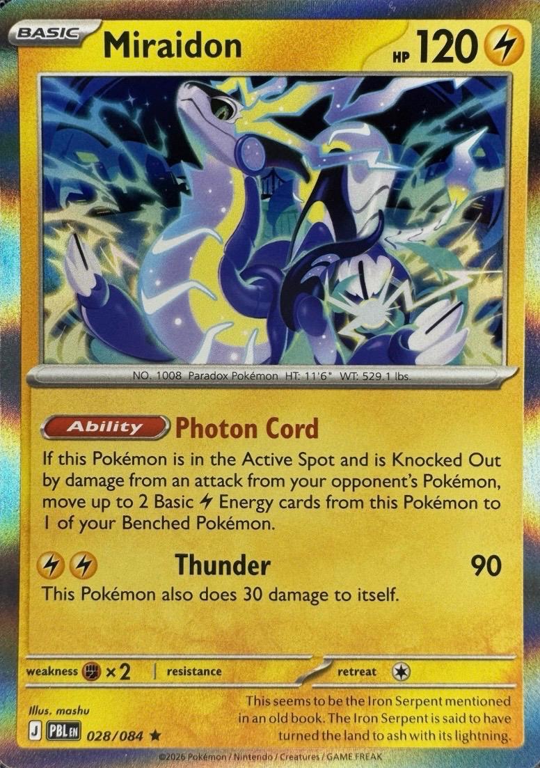 Miraidon 028/084 · Holofoil (Pitch Black)