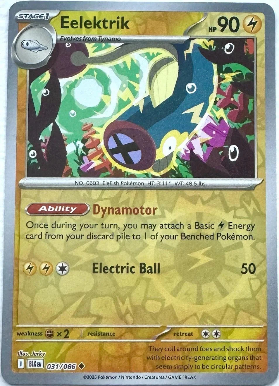 Eelektrik 031/086 · Reverse Holofoil (Black Bolt)