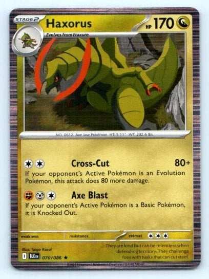 Haxorus 070/086 · Holofoil (Black Bolt)