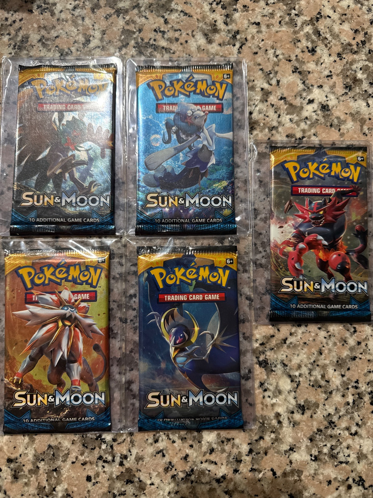 Sun & Moon Booster Pack Art Bundle [Set of 5] (Sun & Moon Base Set)