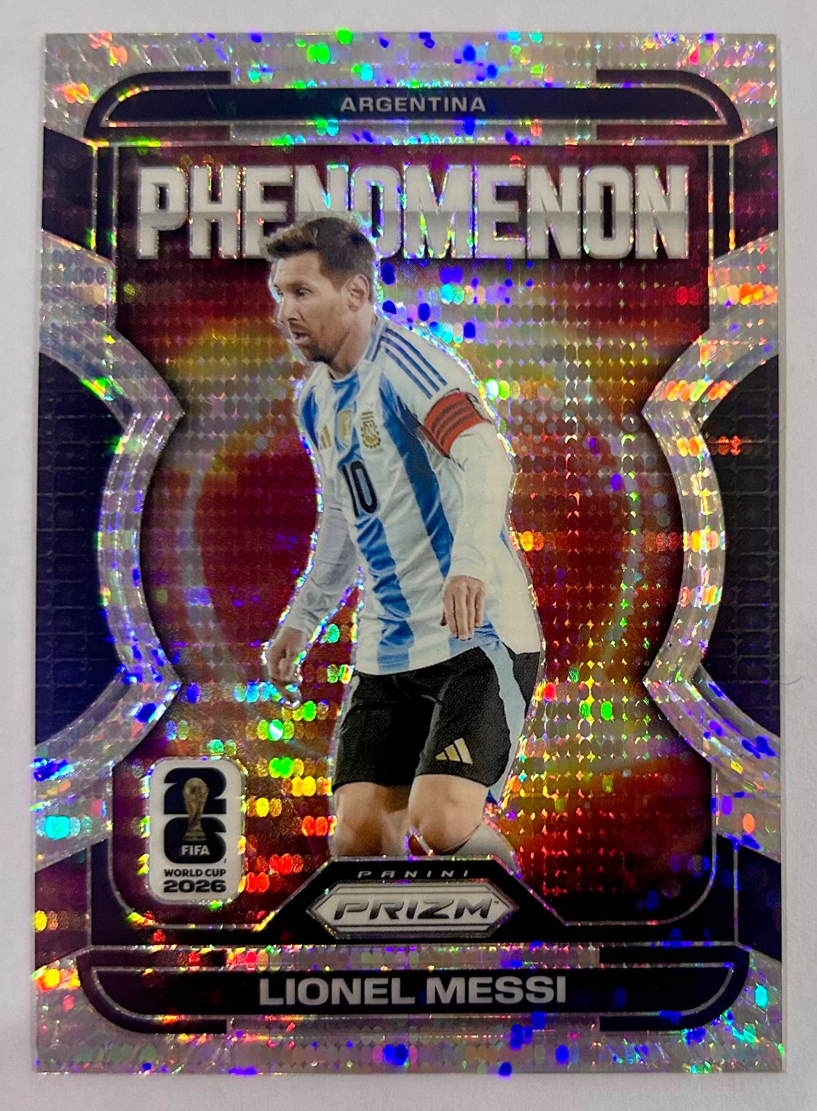 Lionel Messi 2026 Panini Prizm FIFA World Cup Phenomenon Pulasar Prizm
