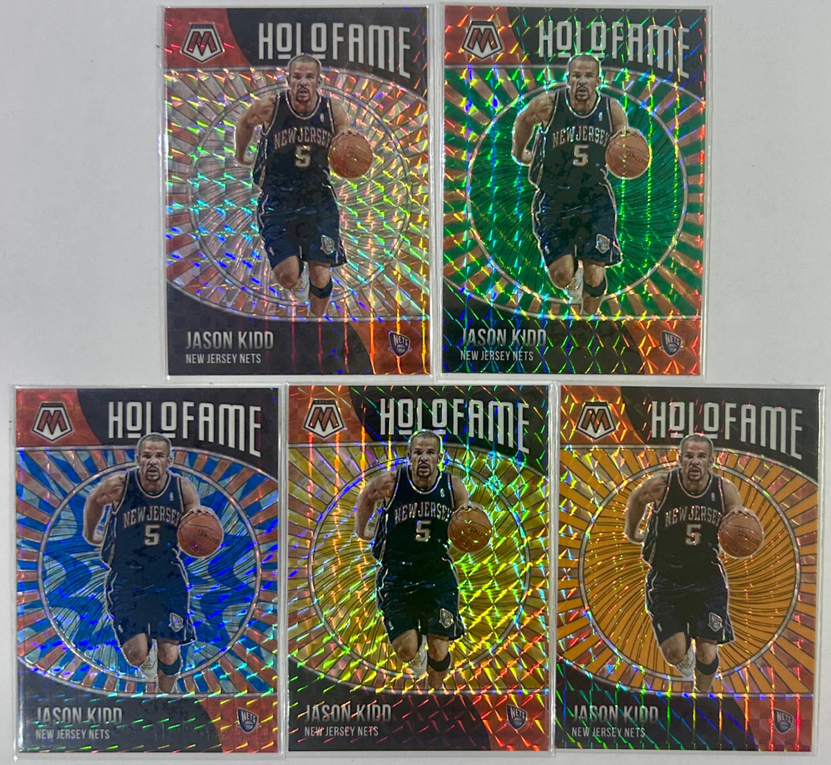 Jason Kidd 5-card lot of 2020-21 Panini Mosaic Holo View