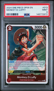 2024 One Piece OP06 English #013 Monkey D. Luffy PSA 9